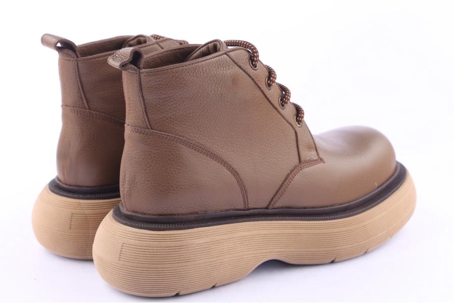 D.moro Shoes Women Leather Ankle Boots For Winter: Z-1401 Brown (Wholesale)