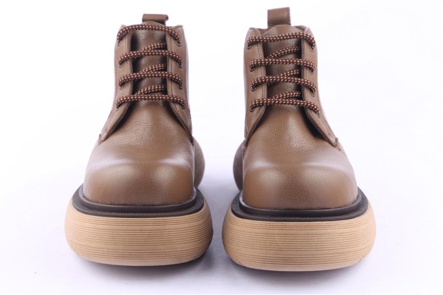 D.moro Shoes Women Leather Ankle Boots For Winter: Z-1401 Brown (Wholesale)