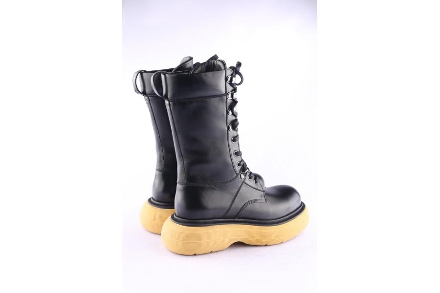 D.moro Shoes Women Leather Ankle Boots For Winter: Z-1402 Black (Wholesale)