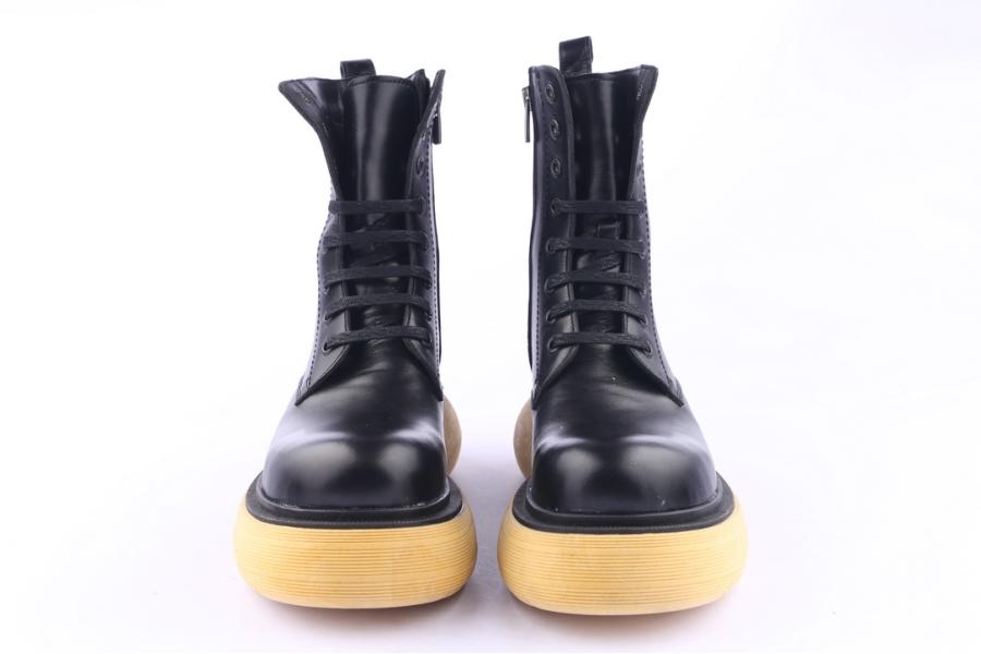 D.moro Shoes Women Leather Ankle Boots For Winter: Z-1404 Black (Wholesale)