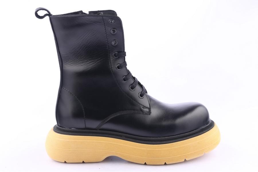 d.moro shoes Women Leather Ankle Boots for Winter: Z-1404 Black (Wholesale)