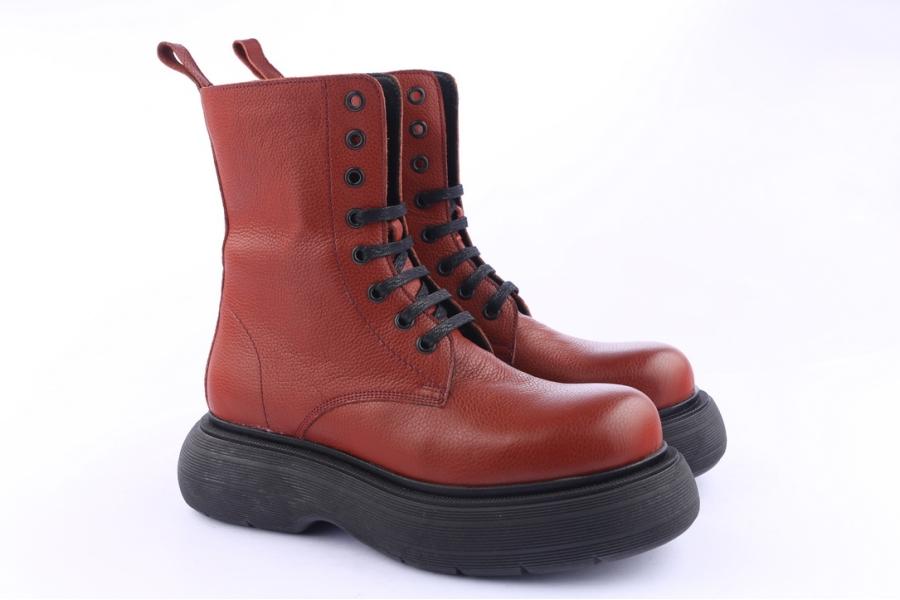 D.moro Shoes Women Leather Ankle Boots For Winter: Z-1404 Light Brown (Wholesale)