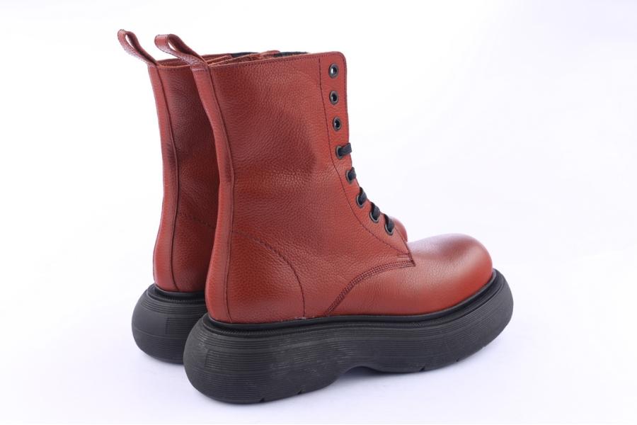 D.moro Shoes Women Leather Ankle Boots For Winter: Z-1404 Light Brown (Wholesale)