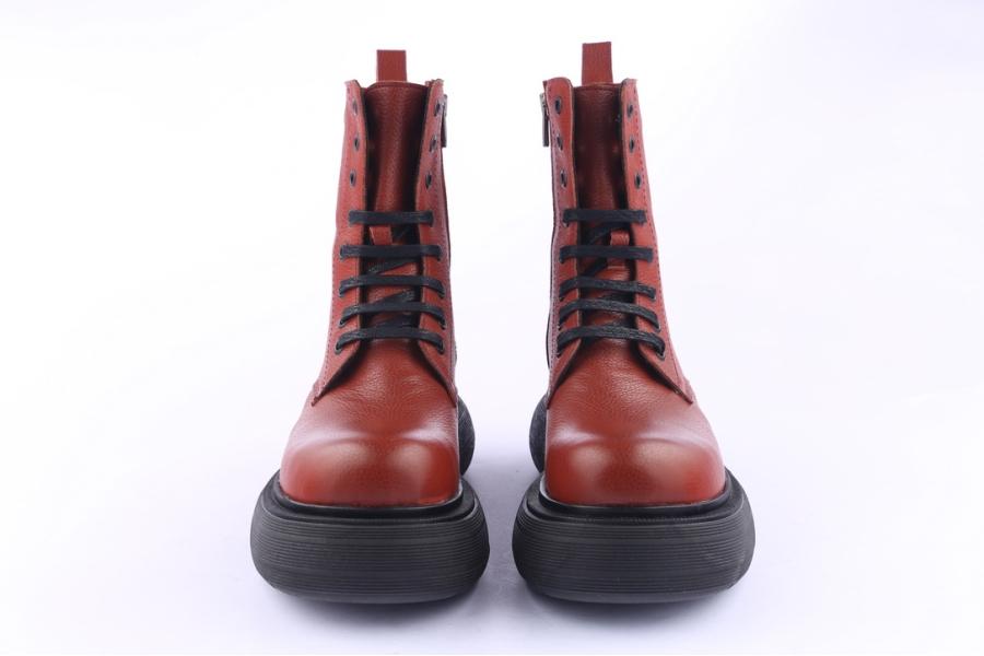 D.moro Shoes Women Leather Ankle Boots For Winter: Z-1404 Light Brown (Wholesale)