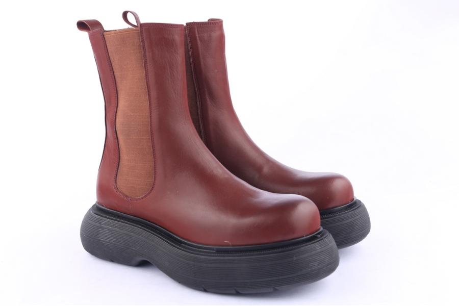 D.moro Shoes Women Leather Ankle Boots For Winter: Z-1405 Light Brown (Wholesale)