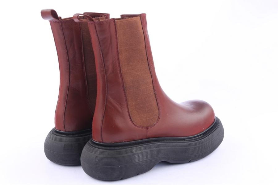 D.moro Shoes Women Leather Ankle Boots For Winter: Z-1405 Light Brown (Wholesale)