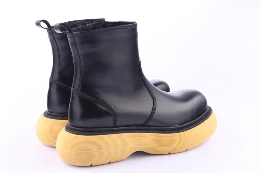 D.moro Shoes Women Leather Ankle Boots For Winter: Z-1406 Black (Wholesale)