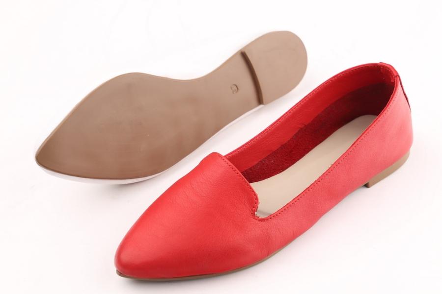 d.moro shoes Women Leather Ballet for summer: 1112 Red Leather (Wholesale)