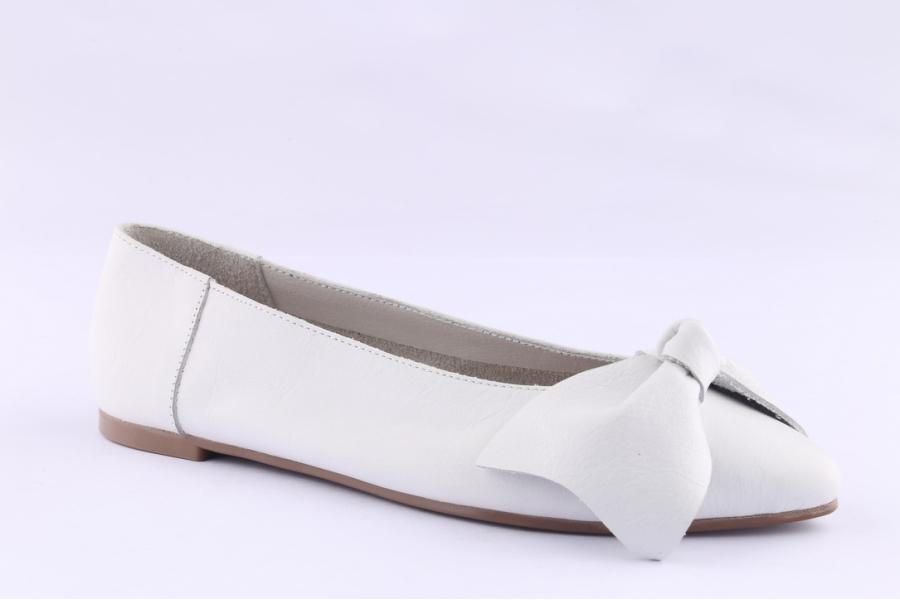 D.moro Shoes Women Leather Ballet For Summer: 1113 White (Wholesale)