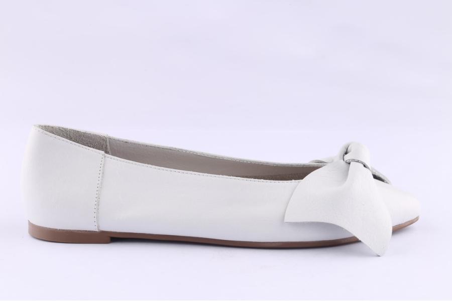 d.moro shoes Women Leather Ballet for Summer: 1113 White (Wholesale)