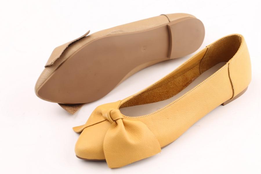 d.moro shoes Women Leather Ballet for summer: 1113 Yellow Leather (Wholesale)