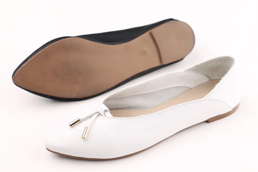 d.moro shoes Women Leather Ballet for summer: 1114 White Leather (Wholesale)