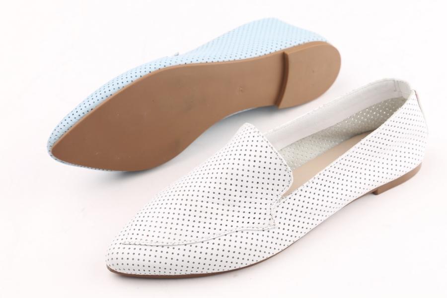 d.moro shoes Women Leather Ballet for summer: 1115 White Leather (Wholesale)