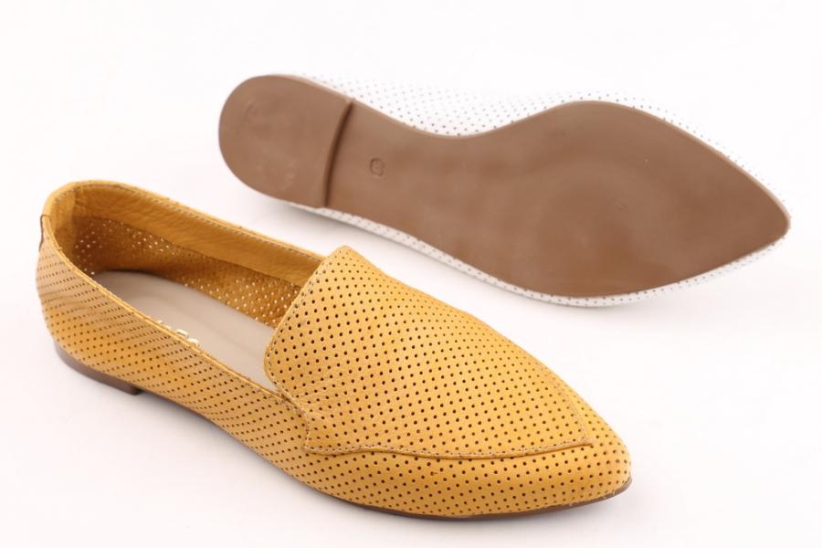 d.moro shoes Women Leather Ballet for summer: 1115 Yellow Leather (Wholesale)