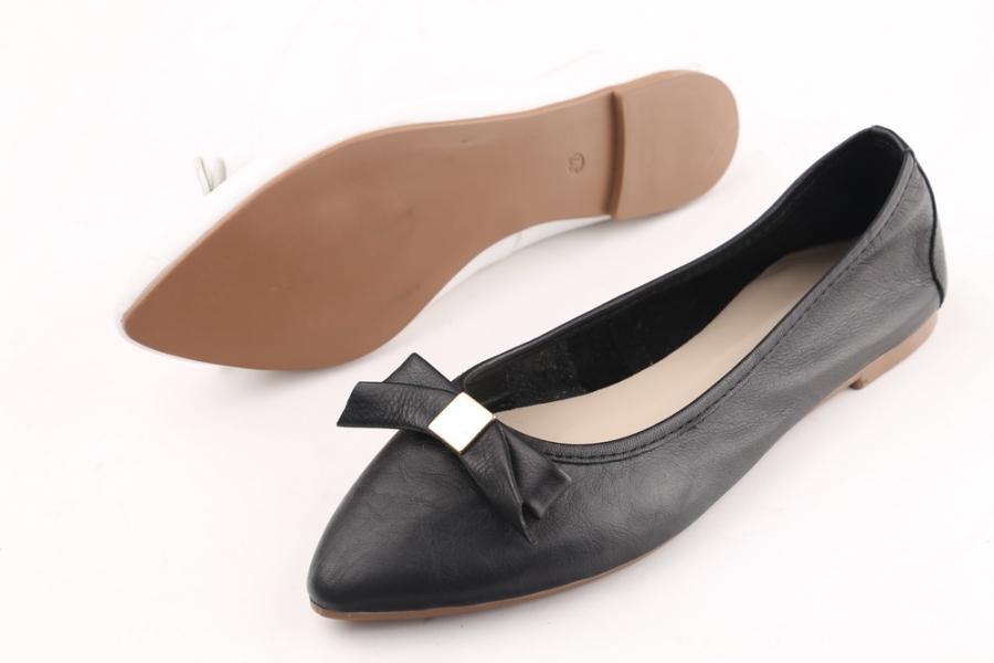 d.moro shoes Women Leather Ballet for summer: 1117 Black Leather (Wholesale)