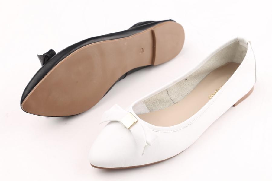 d.moro shoes Women Leather Ballet for summer: 1117 White Leather (Wholesale)