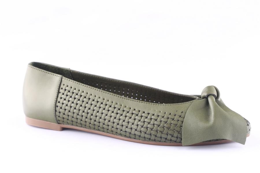 D.moro Shoes Women Leather Ballet For Summer: 1122 Darkolive (Wholesale)