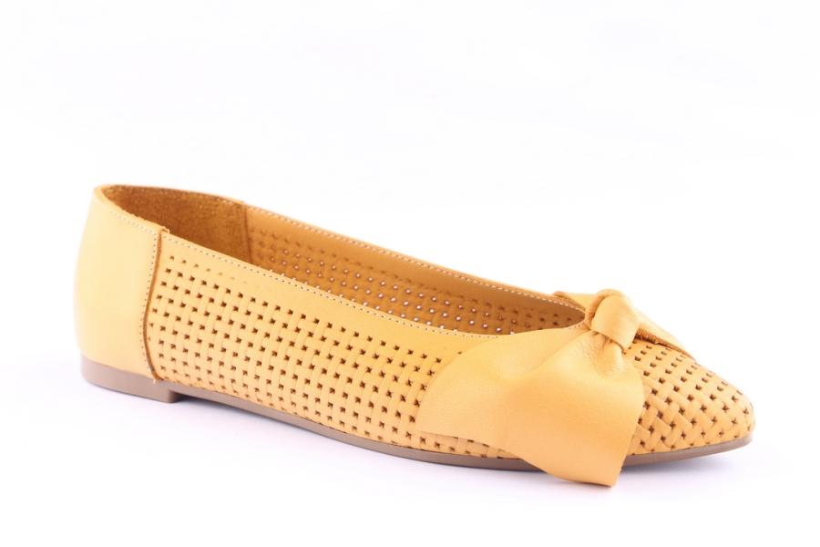 D.moro Shoes Women Leather Ballet For Summer: 1122 Yellow (Wholesale)