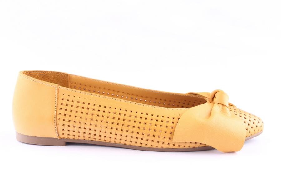 d.moro shoes Women Leather Ballet for Summer: 1122 Yellow (Wholesale)