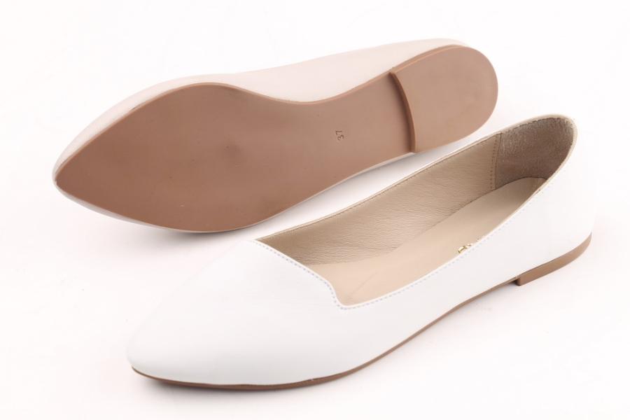 d.moro shoes Women Leather Ballet for summer: 1124 White Leather (Wholesale)