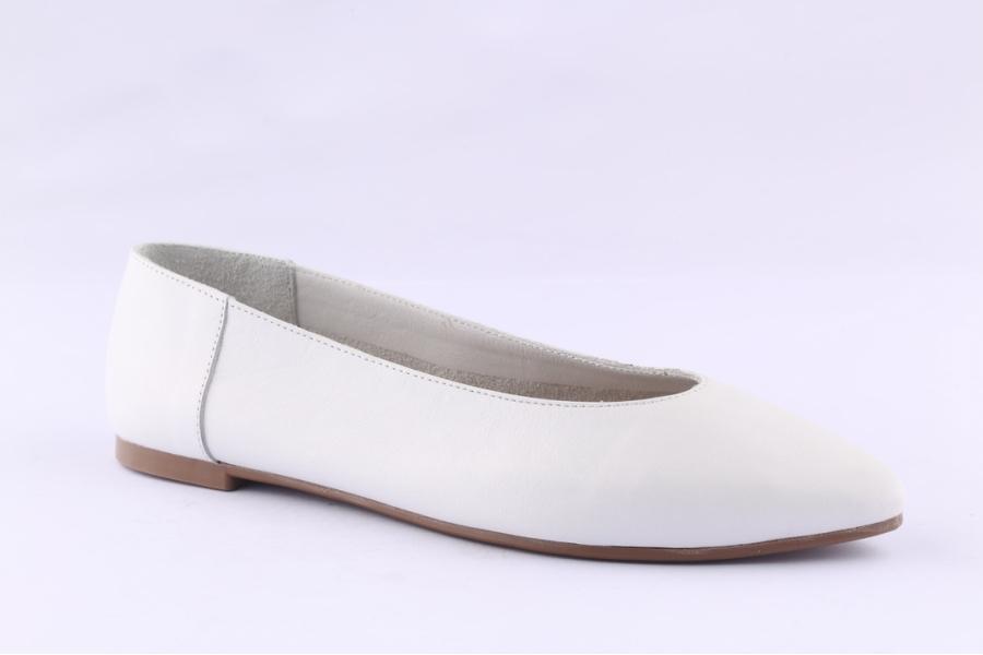 D.moro Shoes Women Leather Ballet For Summer: 1126 White (Wholesale)