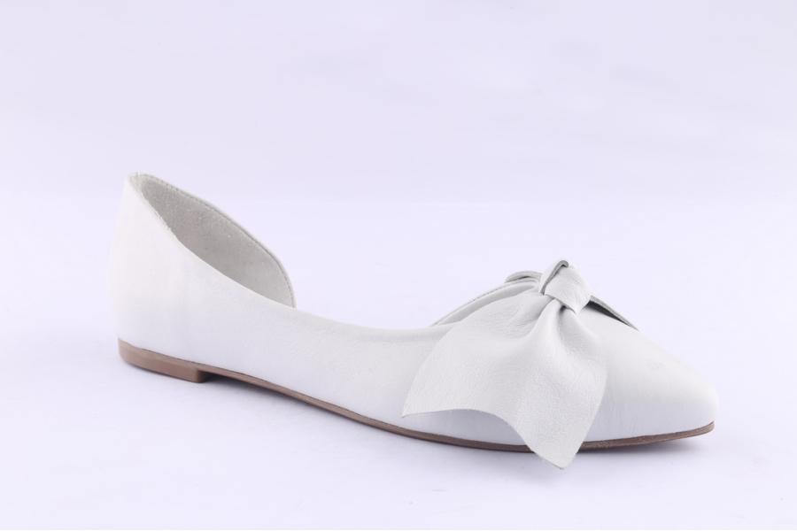 D.moro Shoes Women Leather Ballet For Summer: 1137 White (Wholesale)