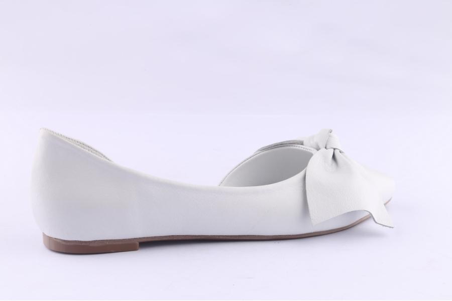 D.moro Shoes Women Leather Ballet For Summer: 1137 White (Wholesale)