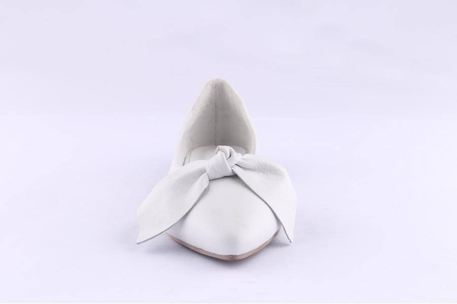 D.moro Shoes Women Leather Ballet For Summer: 1137 White (Wholesale)