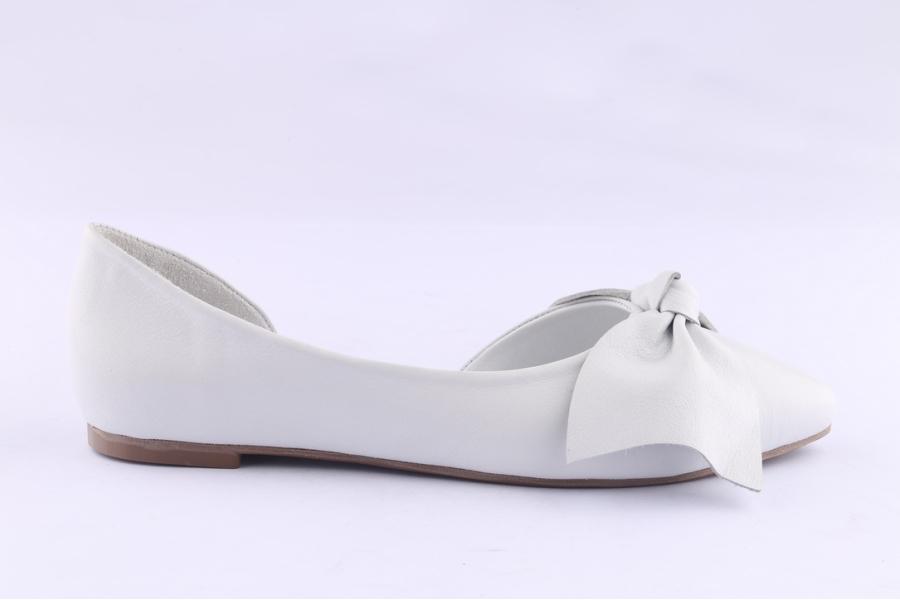 d.moro shoes Women Leather Ballet for Summer: 1137 White (Wholesale)