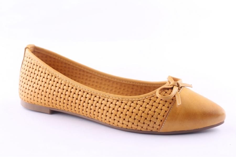 D.moro Shoes Women Leather Ballet For Summer: 1145 Mustard (Wholesale)