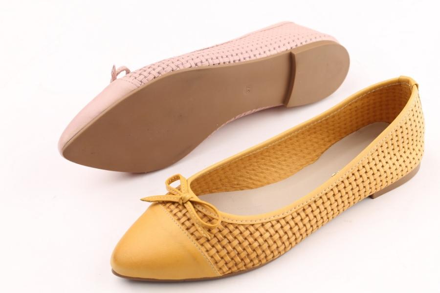 d.moro shoes Women Leather Ballet for summer: 1145 Yellow Leather (Wholesale)