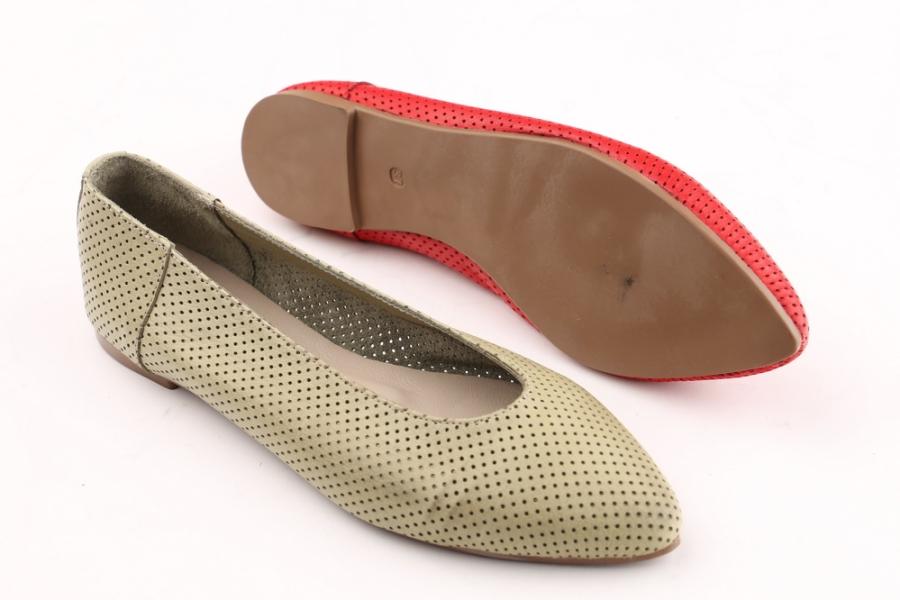 d.moro shoes Women Leather Ballet for summer: 1154 Light Green Leather (Wholesale)