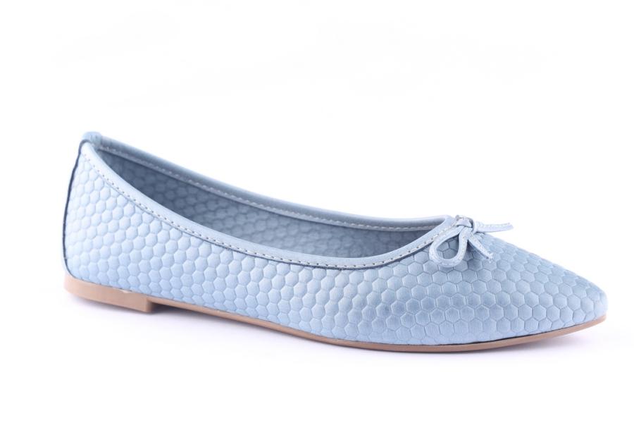 D.moro Shoes Women Leather Ballet For Summer: 1172 Jeans Blue (Wholesale)