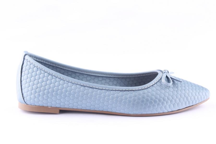d.moro shoes Women Leather Ballet for Summer: 1172 Jeans Blue (Wholesale)