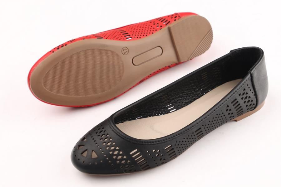 d.moro shoes Women Leather Ballet for summer: 1563 Black Leather (Wholesale)