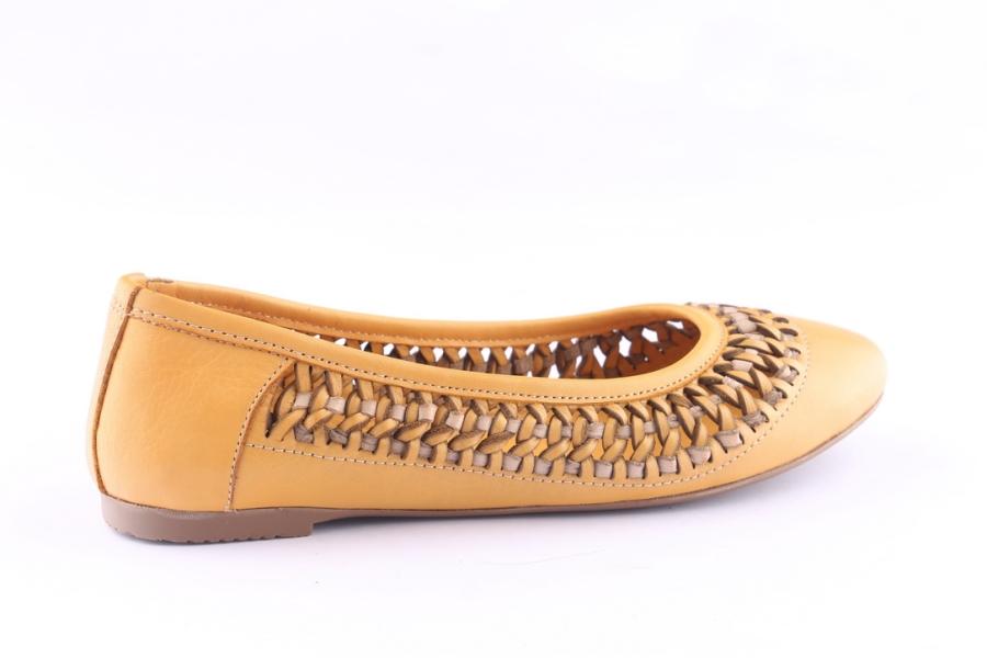 D.moro Shoes Women Leather Ballet For Summer: 1571 Mustard (Wholesale)