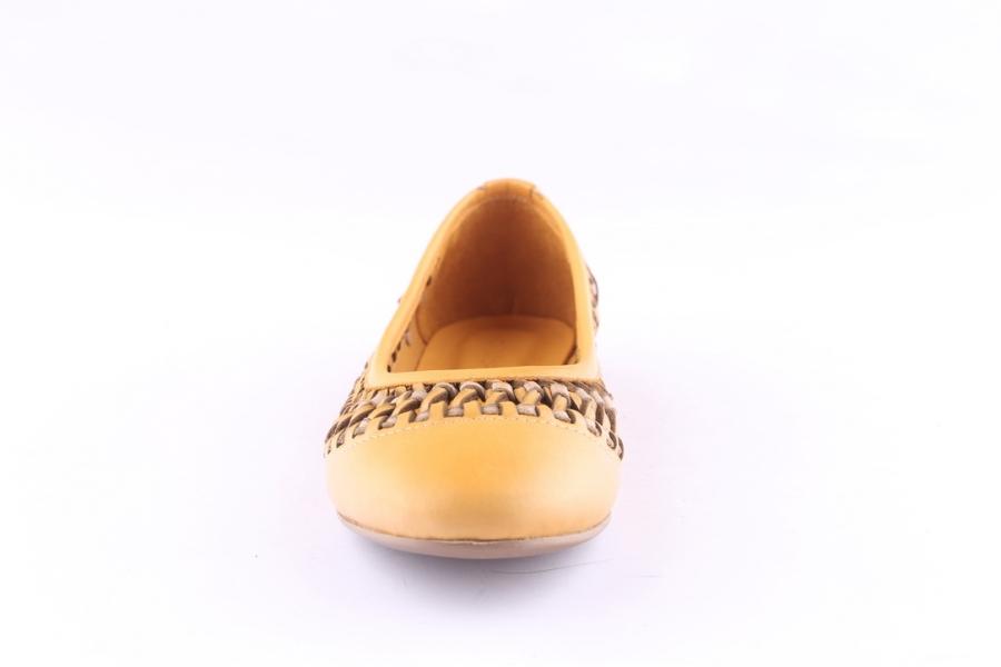 D.moro Shoes Women Leather Ballet For Summer: 1571 Mustard (Wholesale)