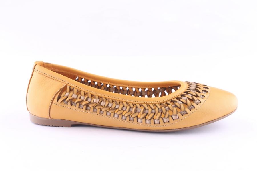d.moro shoes Women Leather Ballet for Summer: 1571 Mustard (Wholesale)