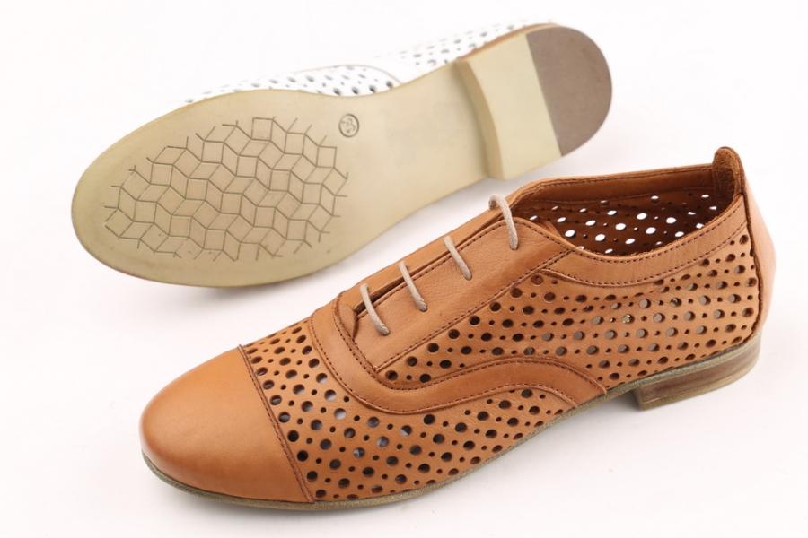 d.moro shoes Women Leather Ballet for summer: 1757 Tan Leather (Wholesale)