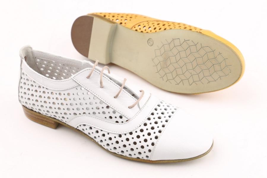 d.moro shoes Women Leather Ballet for summer: 1757 White Leather (Wholesale)