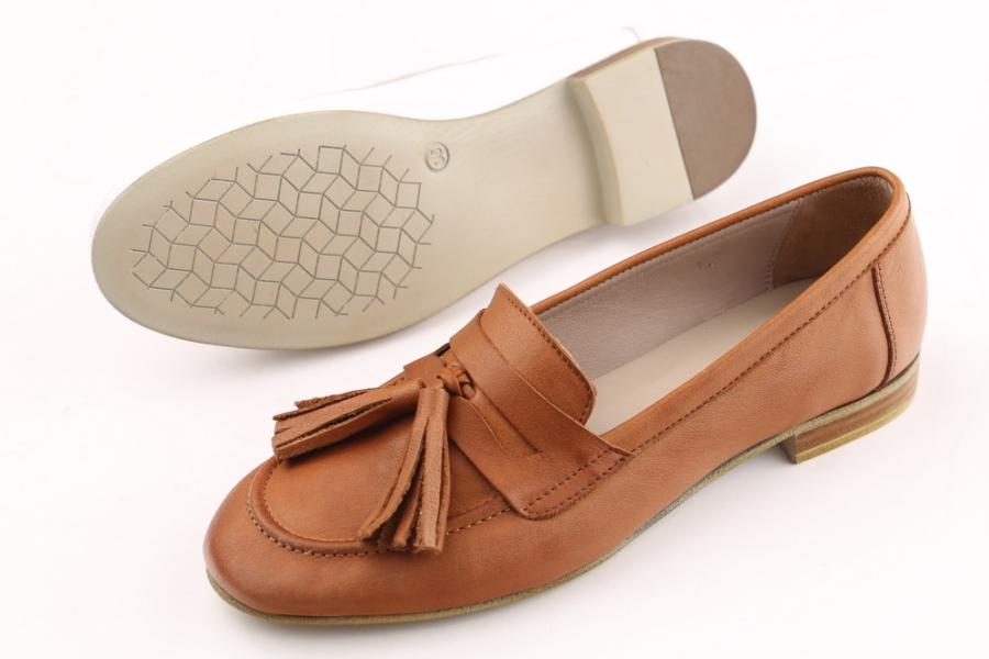 d.moro shoes Women Leather Ballet for summer: 1758 Tan Leather (Wholesale)