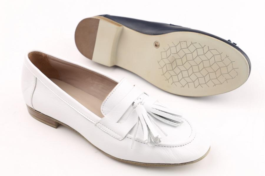 d.moro shoes Women Leather Ballet for summer: 1758 White Leather (Wholesale)