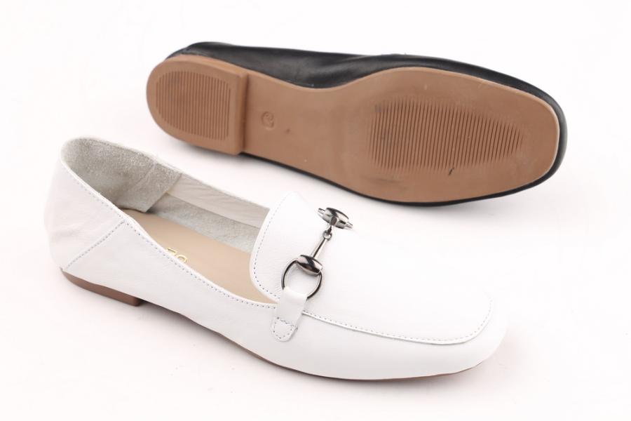 d.moro shoes Women Leather Ballet for summer: 1805 White Leather (Wholesale)
