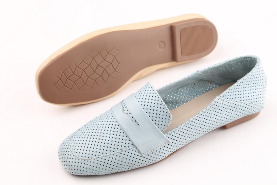 d.moro shoes Women Leather Ballet for summer: 1811 Light Blue Leather (Wholesale)