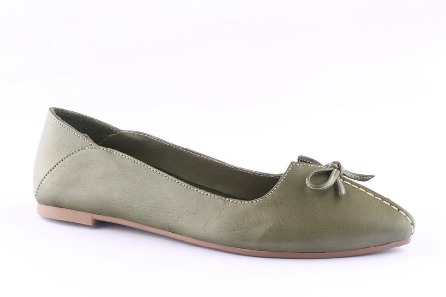 D.moro Shoes Women Leather Ballet For Summer: 5034 Darkolive (Wholesale)