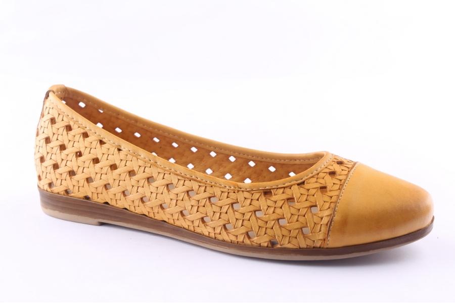 D.moro Shoes Women Leather Ballet For Summer: 9120 Mustard (Wholesale)