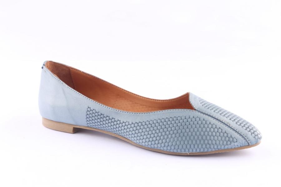 D.moro Shoes Women Leather Ballet For Summer: ARJ-2617 Jeans Blue (Wholesale)