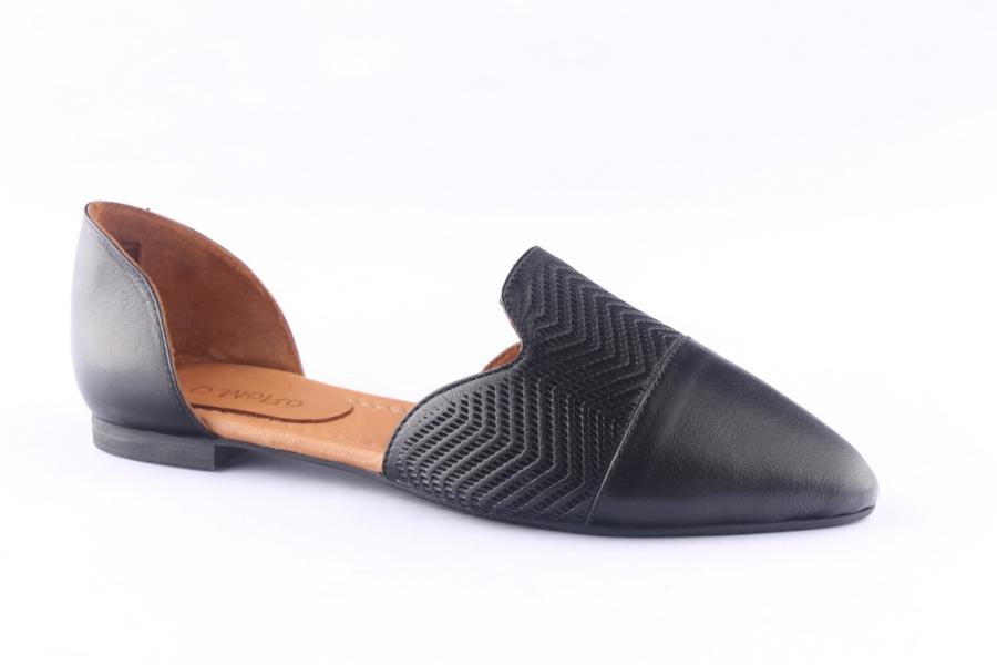 D.moro Shoes Women Leather Ballet For Summer: ARJ-606 Black (Wholesale)