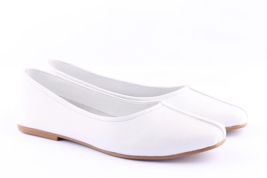 D.moro Shoes Women Leather Ballet For Summer: C617 White (Wholesale)