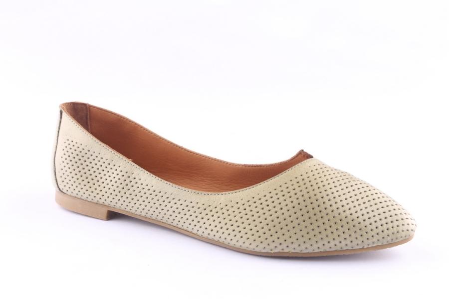 D.moro Shoes Women Leather Ballet For Summer: ERJ-2450 Khaki (Wholesale)